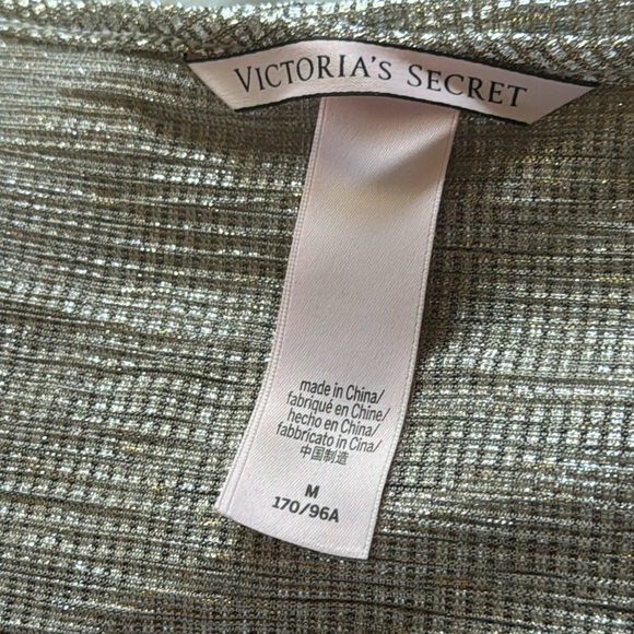 Victoria’s Secret chantilly lace metallic crossed over front Jumpsuit Sz M - Picture 5 of 7